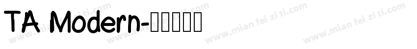 TA Modern字体转换